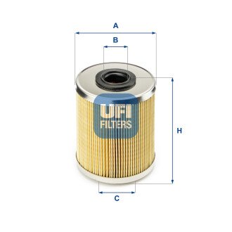 Топливный фильтр - (7701475229, 04412830, 1640500QAC) UFI 26.695.00