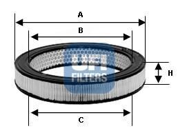 Повітряний фільтр - ((132769, 84HF9600AA, 84HF9601AA, 25062010, 84HF9601HA)) UFI 30.939.00