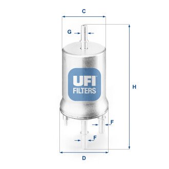 Паливний фільтр - (6Q0201051, 6Q0201051B, 6Q0201051H) UFI 31.832.00