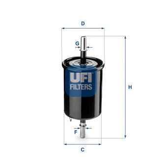 Топливный фильтр - (004652308, 46403932, 46403933) UFI 31.843.00