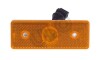 Габаритні ліхтарі Лів/Прав, жовтий, LED, висота 41мм ширина 120мм глибина 7мм, для стелажної системи/до гвинта, довжина провода 120мм, без кріплення, 24В (із дротом, конектор: AMP 2PIN) - ((A0005446911, A0005445011)) ULO 5615-23 (фото 1)