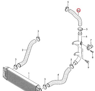 Труба воздушного фильтра - ((2E0145834, 9065280982, A9065280982)) VAG 2E0145834