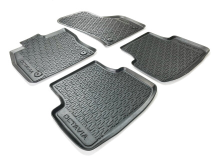 Коврики салона резина (компл) Octavia III (13-) 1,4TSI (CZDA) - VAG 5E1061550 (фото 1)