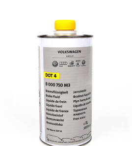 Жидкость тормозная dot 4, BRAKE FLUID, 1л - (7711575504, 7711575552, B000750M3) VAG B000750M3