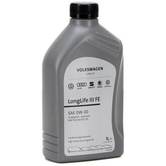 Олива моторна LongLife III FE 0W-30 ЄКС, 1л. 50400/50700 - ((GS55545M2, GS55545M4, GS55545M6, GS55545M9)) VAG GS55545M2(OE)