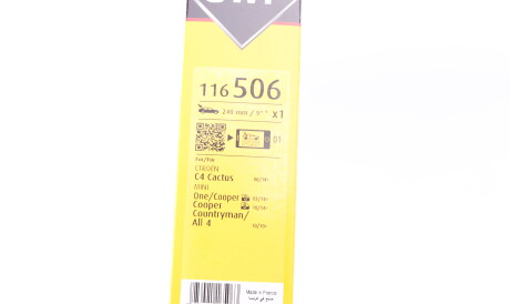 Фото 2 - Двірник (щітка склоочисника) Valeo 116506