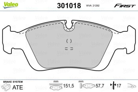 Klocki ham. bmw p. e36/e46/e85 90- - Valeo 301018