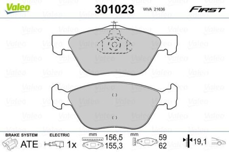 Klocki ham. alfa p. 145/146/156/166 95-07 - Valeo 301023