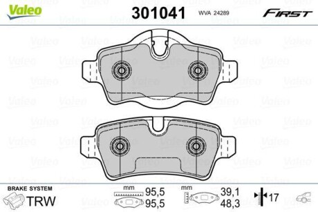 Klocki ham. mini t. cooper/one 06- - Valeo 301041