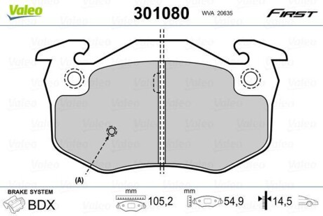 Klocki ham. FIRST - Valeo 301080