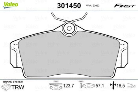 Klocki ham. nissan p. almera/primera 96- - Valeo 301450