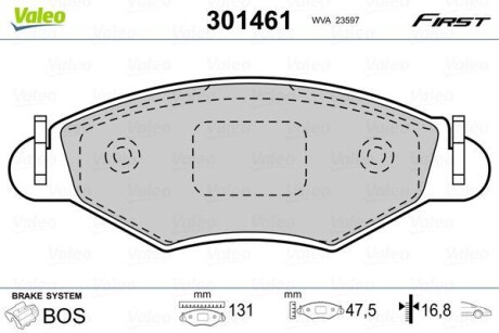 Klocki ham. FIRST.. - Valeo 301461