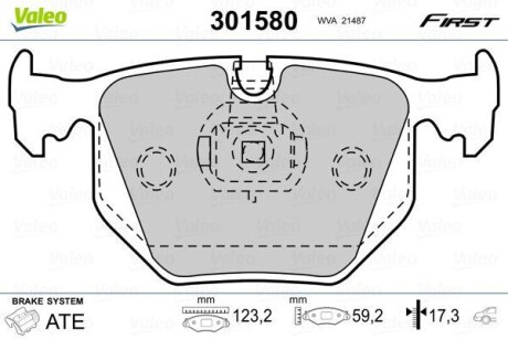 Klocki ham. bmw t. e46/e38/e83 99- - Valeo 301580