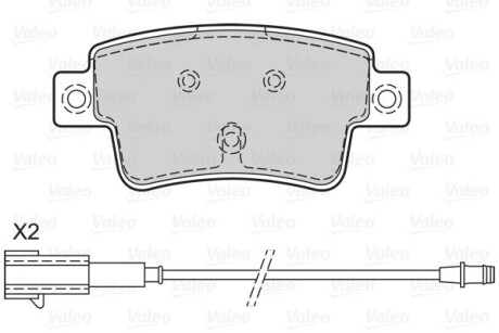 Колодки дискового гальма - (77365886, 77365464) Valeo 302127