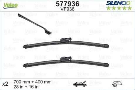 Pi?ro wycieraczki 700/400mm aerotwin toyota prius 15- - (1613319580, 1611354380, 8522247151) Valeo 577936