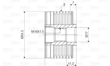 Фото 2 - Шкив генератора Valeo 588017
