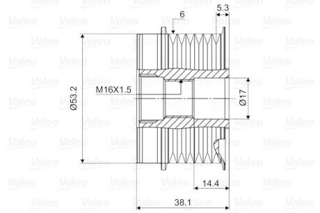 Фото 2 - Шкив генератора Valeo 588106
