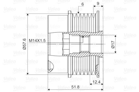 Фото 2 - Шків генератора Valeo 588131