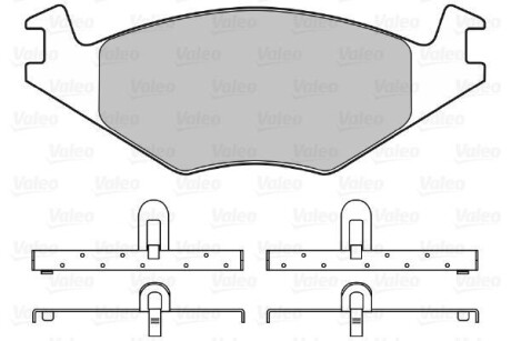 Комплект тормозных колодок, дисковый тормоз - Valeo 598127