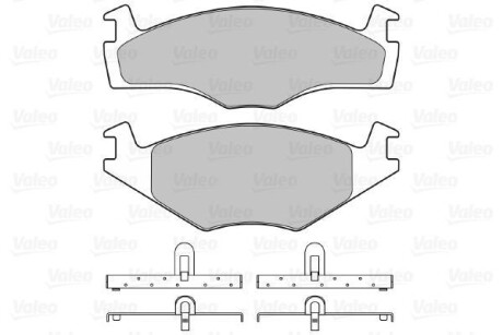 Комплект тормозных колодок, дисковый тормоз - Valeo 598258