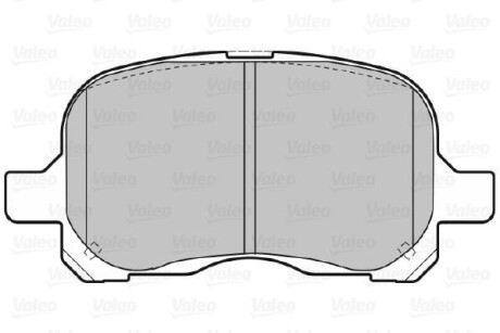 Комплект тормозных колодок, дисковый тормоз - Valeo 598579