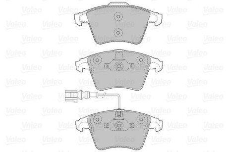 Комплект тормозных колодок, дисковый тормоз - (7L6698151F) Valeo 598652