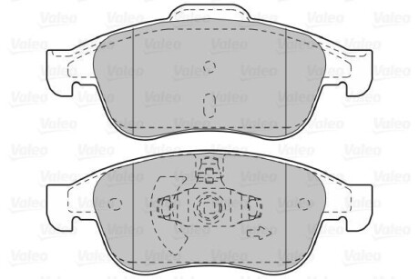 Комплект тормозных колодок, дисковый тормоз - Valeo 601045