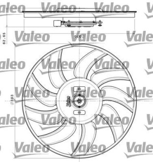 Вентилятор, охлаждение двигателя - (8K0959455AB, 8K0959455AD, 8K0959455G) Valeo 696350