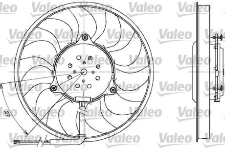 Вентилятор, охлаждение двигателя - (4F0959455, 4F0959455K, 8E0959455) Valeo 698611