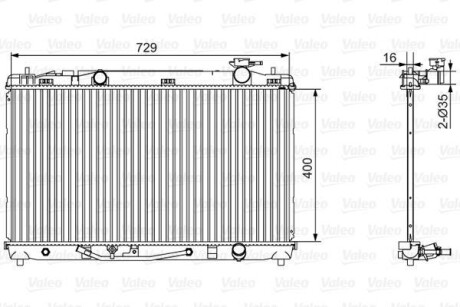 Теплообменник - (164000H210, 164000H220, 164000H240) Valeo 701526