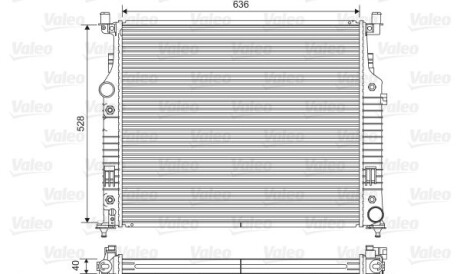 Радіатор охолодження MB ML (W164) 3.0CDI 05-/5.5i 07- - (2515000103, 2515000303, 2515000403) Valeo 701569