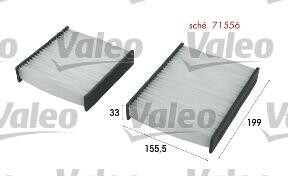 Фільтр салону - Valeo 715556