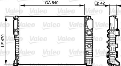 Радиатор, охлаждение двигателя - ((2115003702, A2115003702)) Valeo 732855