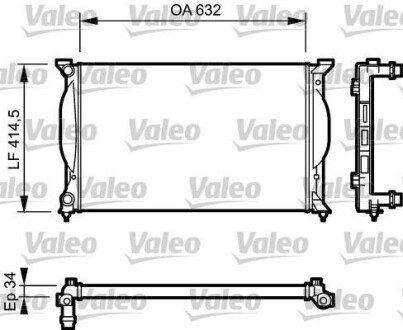 Радіатор - (8E0121251, 8E0121251A, 8E0121251AF) Valeo 732963