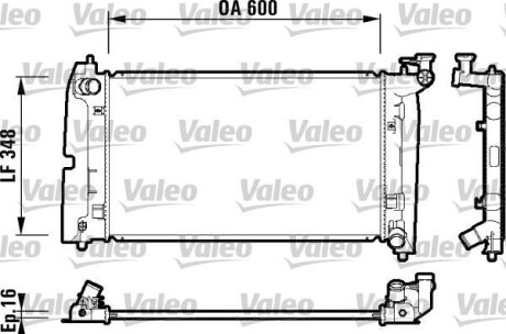 Радіатор двигуна - ((164000D200, 164000D210)) Valeo 734199