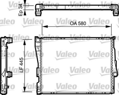 Радіатор - (9071519, 17119071517, 17117513922) Valeo 734276