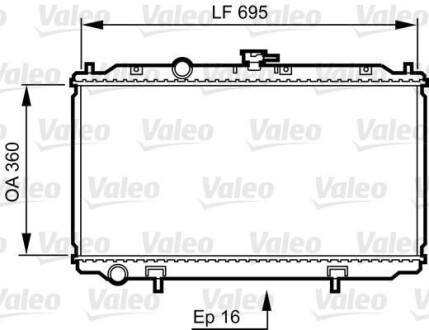 Радіатор - (21410BM400, 21410BM402) Valeo 734736