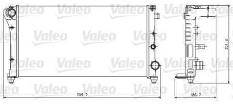 Радиатор, охлаждение двигателя - Valeo 734924