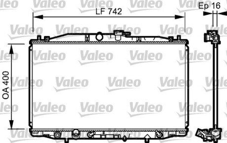 Радіатор - (19010RBBE51, 19010RBB901, 19010RBBA51) Valeo 735049