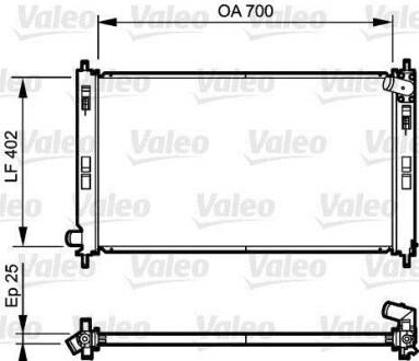 Радіатор - (1330T0, 1330V1, 1350A050) Valeo 735200