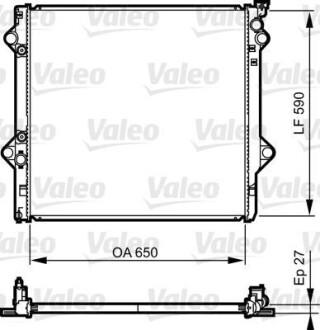 Радиатор, охлаждение двигателя - (1640031350) Valeo 735569