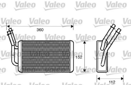 Теплообменник, отопление салона - (4042575, YC1H18476AA, YC1H18476AB) Valeo 812332