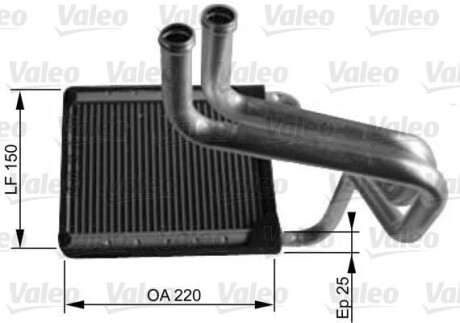 Теплообменник, отопление салона - Valeo 812430