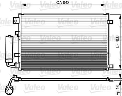 Радіатор кондиціонера - Valeo 814008