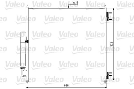 Конденсатор, кондиционер - Valeo 814053