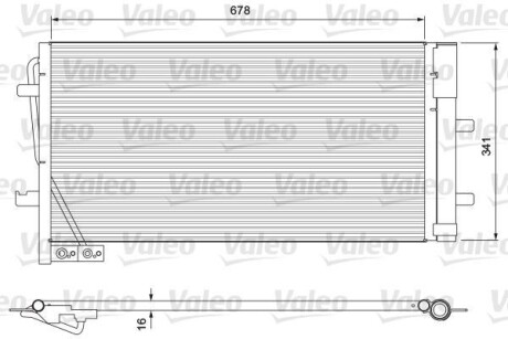 Радіатор кондиціонера - ((8U0260401B, 8U0260401C)) Valeo 814169