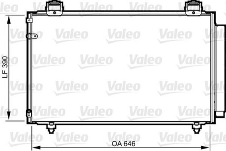 Конденсатор, кондиционер - (8845005101, 8845005100) Valeo 814208