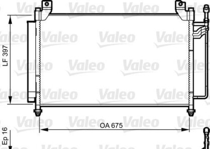 Конденсатор, кондиционер - (eh4461480, egy16148zc, egy16148zb) Valeo 814235