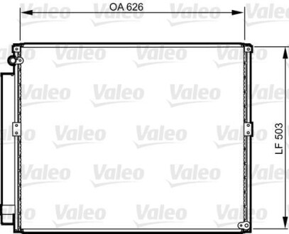 Радіатор кондиціонера - ((8846160100)) Valeo 814236