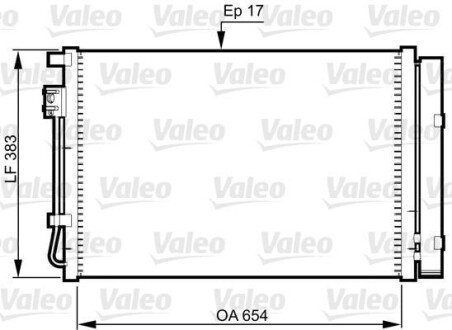 Конденсатор, кондиционер - Valeo 814362